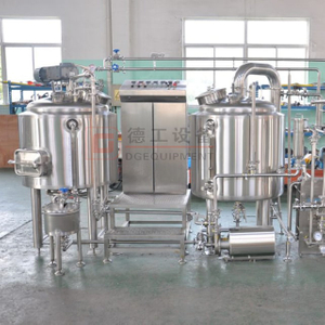 500L Komplett automatiserat hantverkssystem för ölbryggning med tre potter för matlagning av öl med PED-certifiering